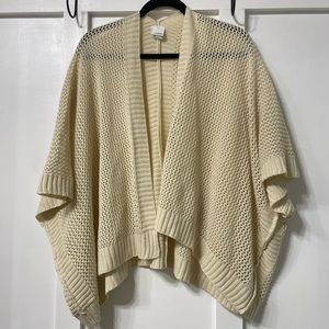 🔴 Sonoma Cream Knit Poncho Cardigan OS